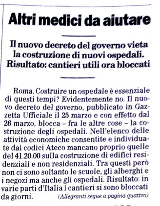 200328 il foglio intervista a Gianluca Calace 1