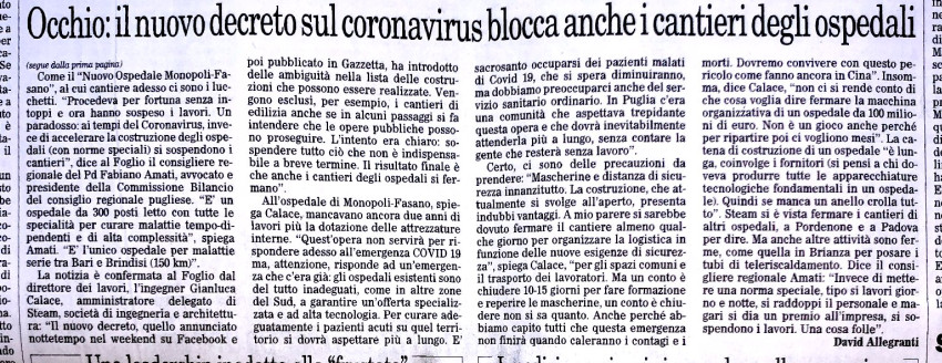 200328 il foglio intervista a Gianluca Calace 2